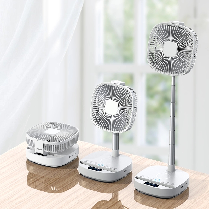 Wireless charging Clock Usb Speaker Led with Table Fan Stand 3