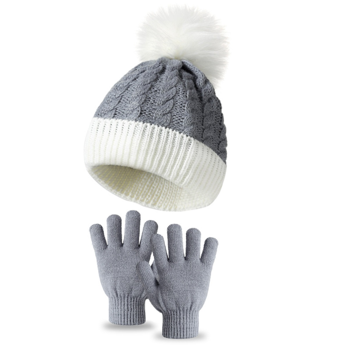 American Trends Baby Beanie with Double Pom Poms for Winter 4