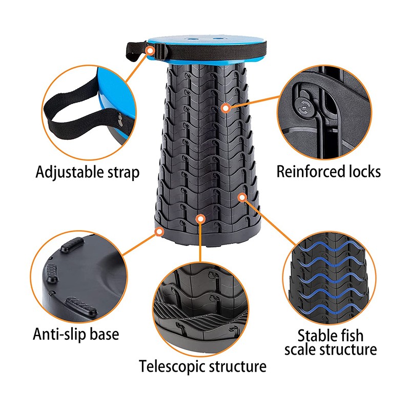 Portable Retractable Folding Stool 2