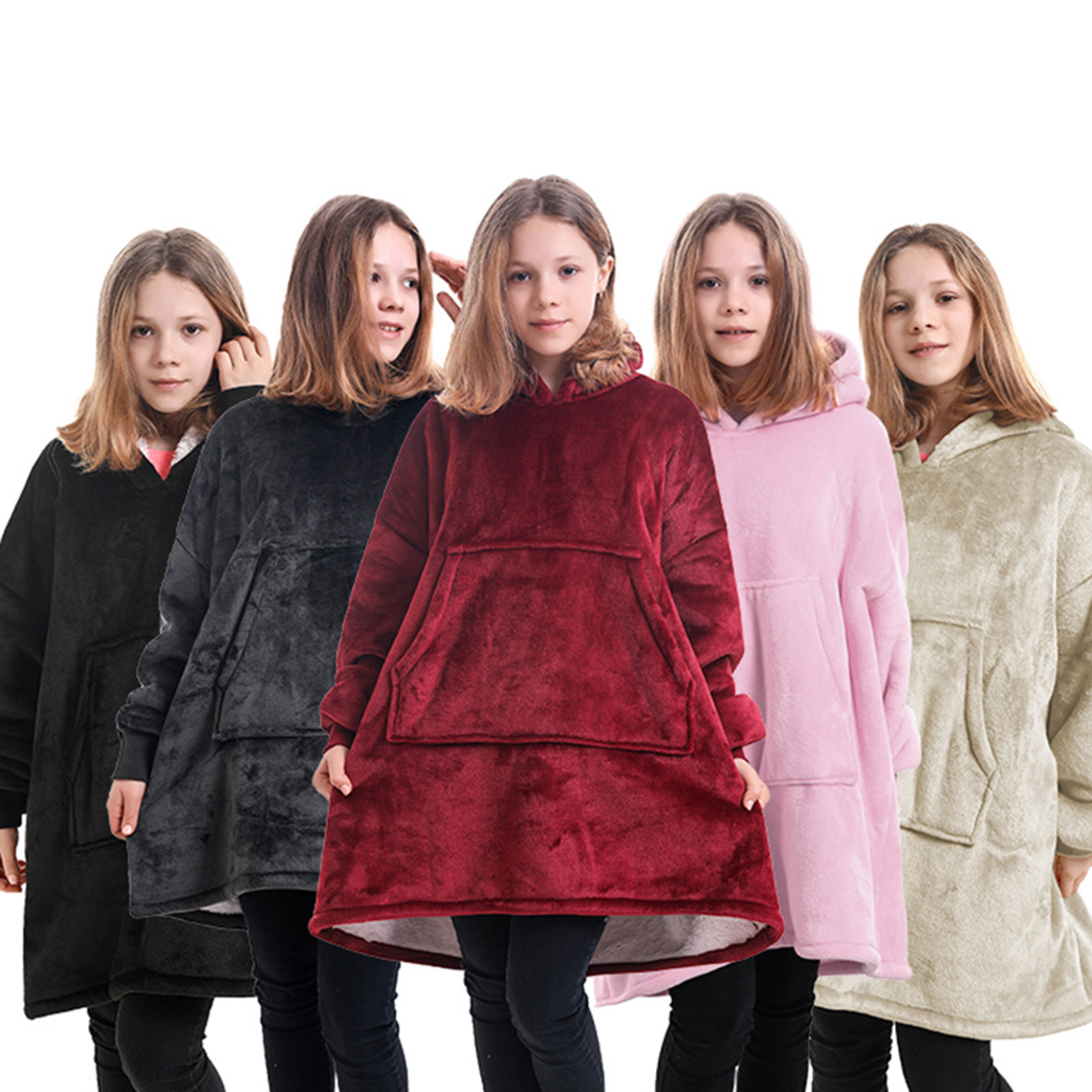 Oversized Wearable Blanket Hoodie, custom hoodie or sweatshirt with logo imprint 2