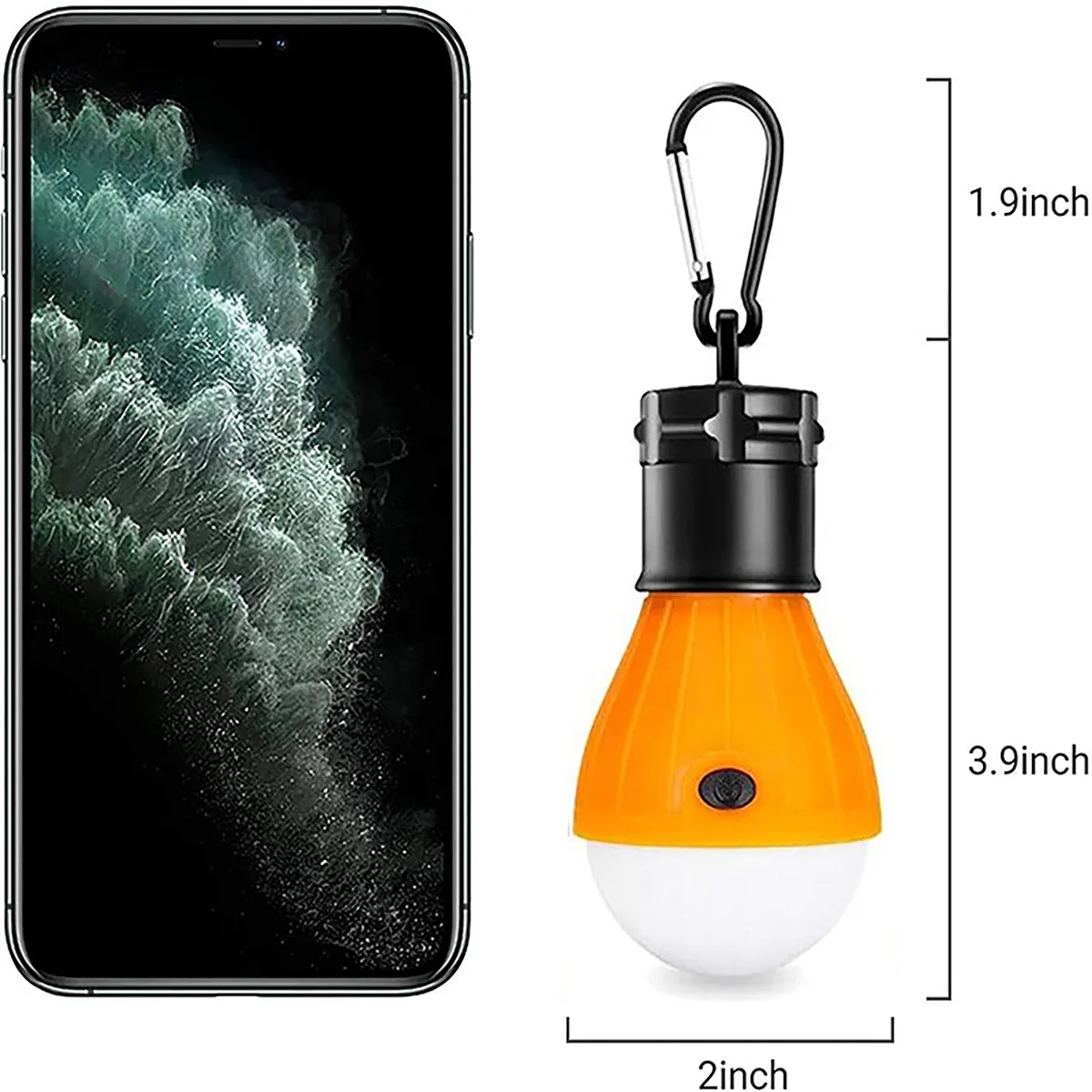 Portable LED Tent Lamp With Carabiner 2