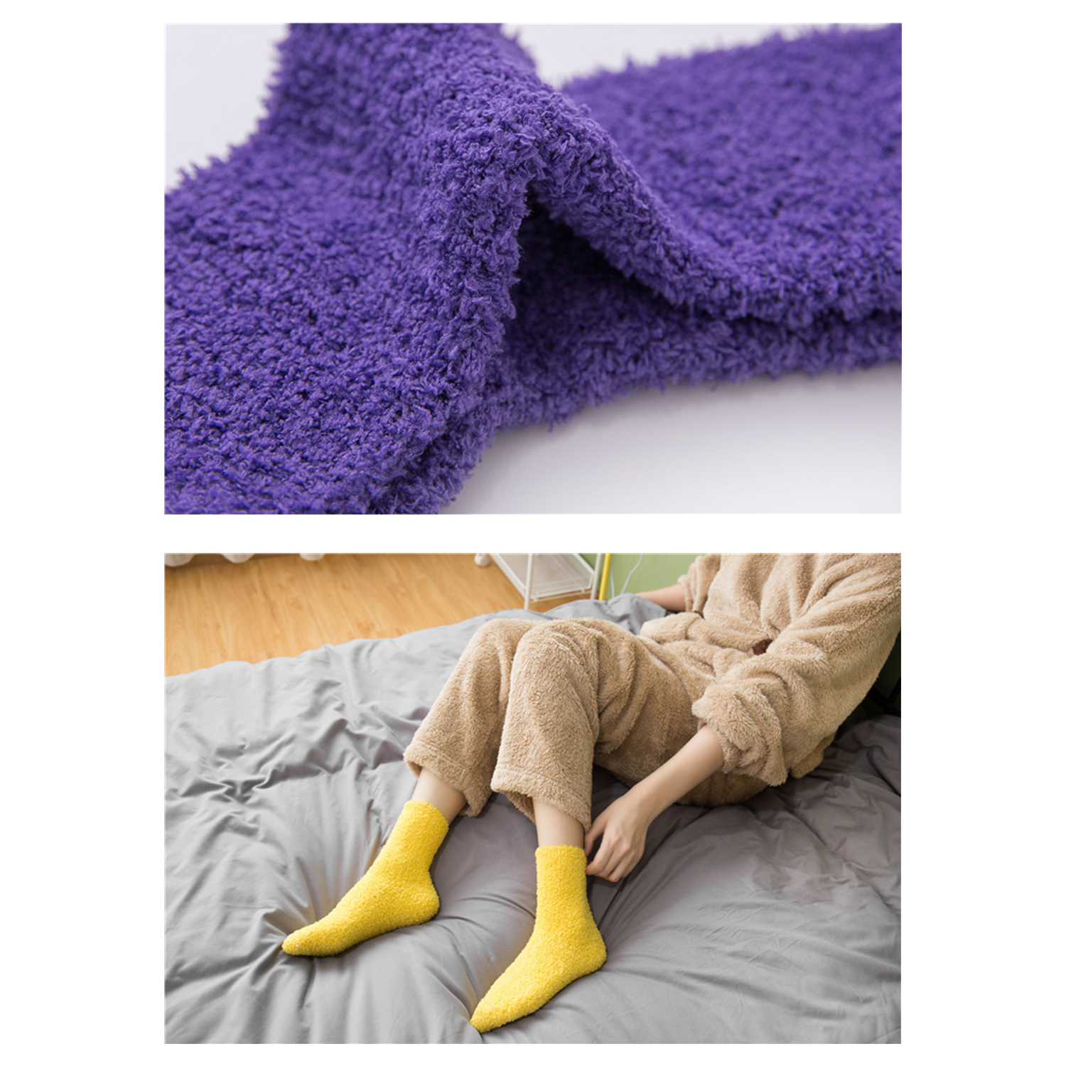 Fuzzy Coral Fleece Socks 3