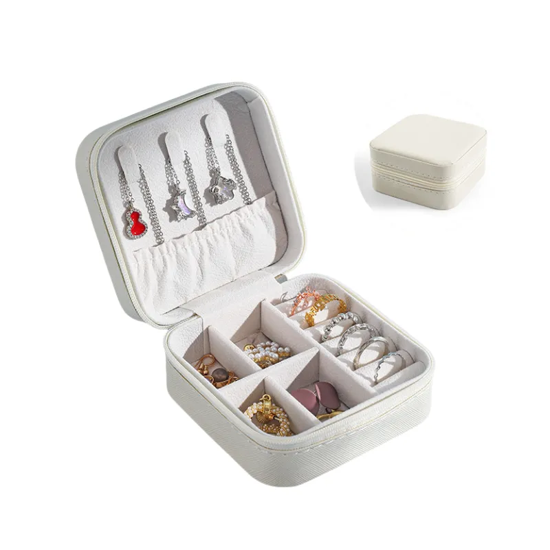 PU Zipper Jewelry Storage Box 4