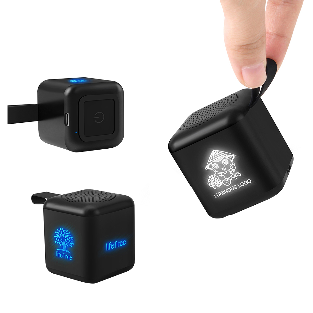 SonicWave Mini Cube Bluetooth® Speaker with Light-Up Logo 11