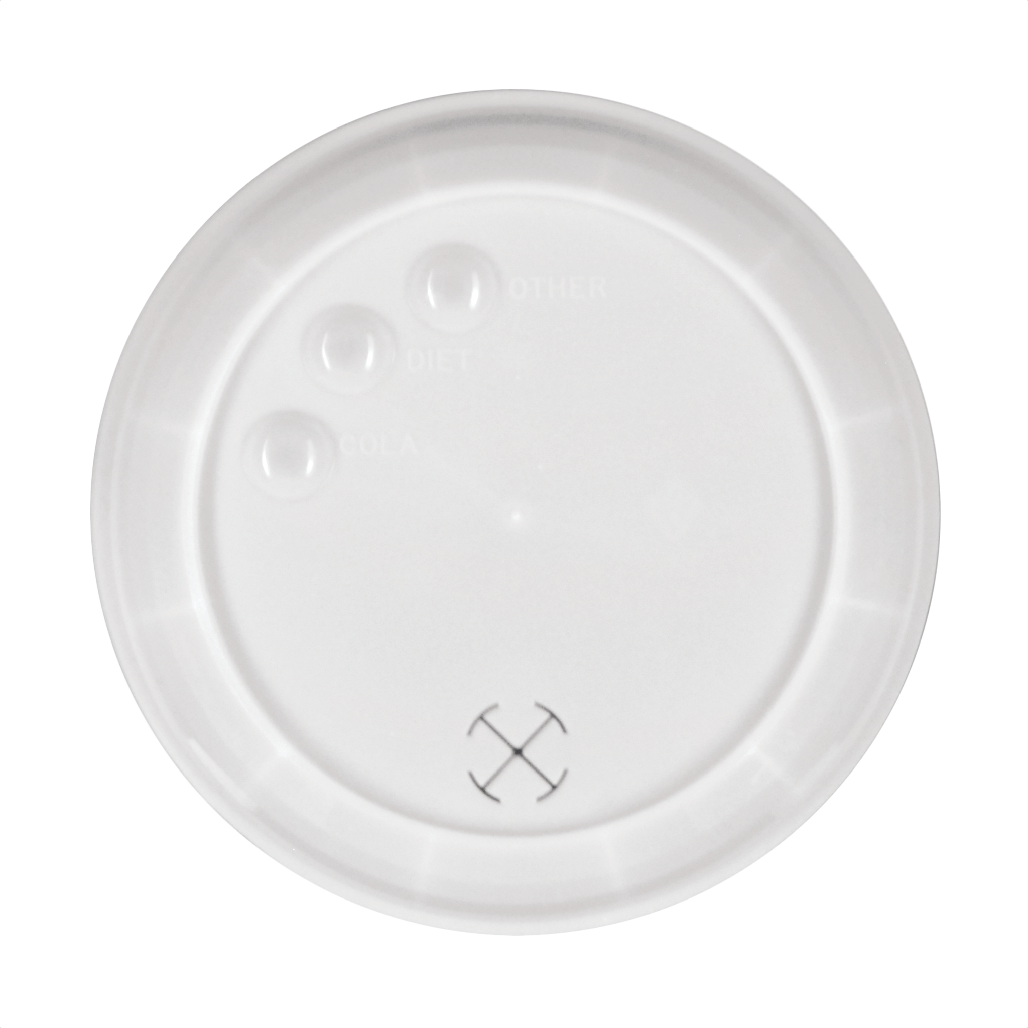 32 oz Stadium Cup Straw Slot Molded Lid White 2