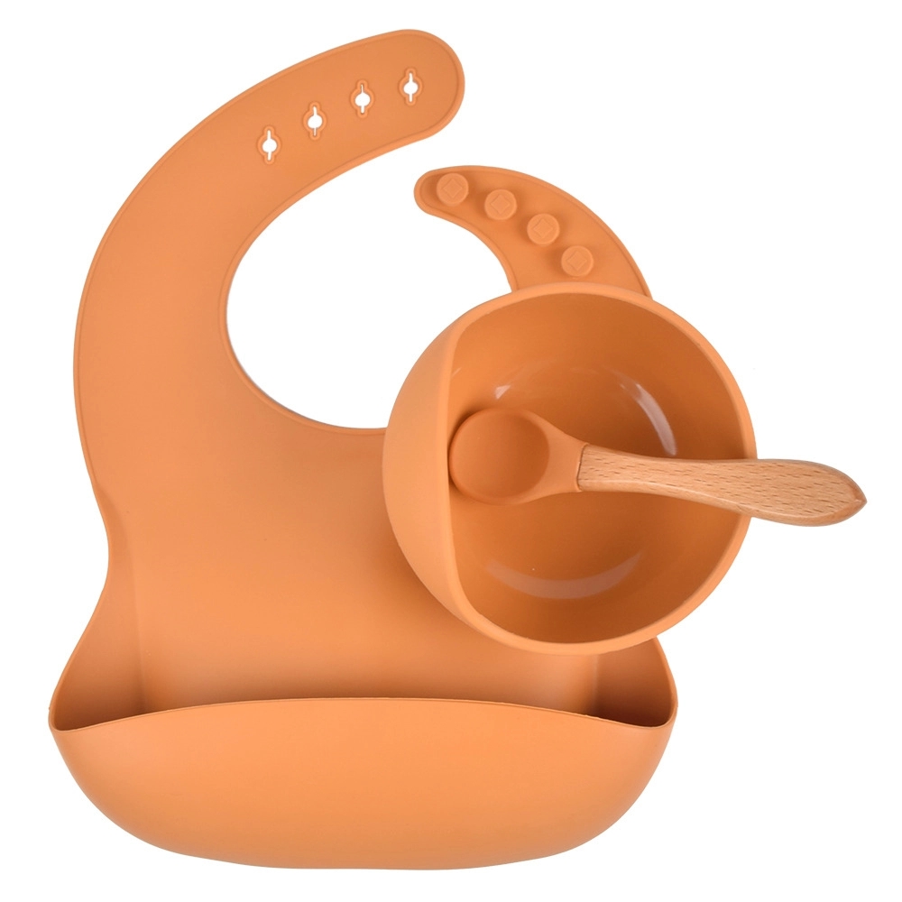 Silicone Baby Bib Set Adjustable Catch All Waterproof 17