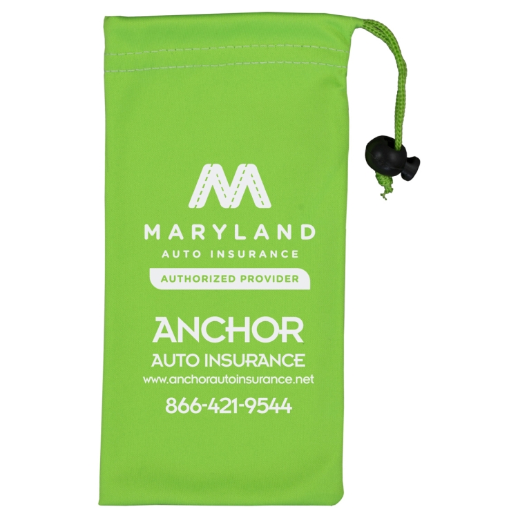 4" W x 7-1/2 " H "Clean-n-Carry" Spot Color Microfiber Drawstring Pouch For Cell Phones, Eyeglasses 14