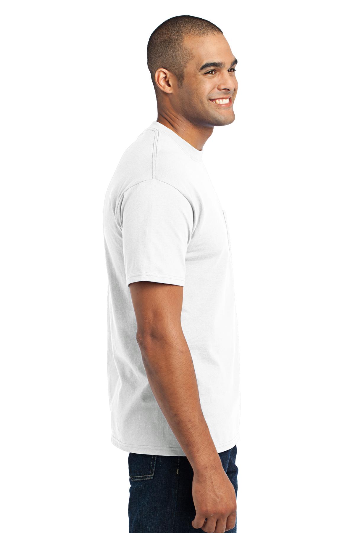 Port & Co Core Blend Pocket Tee. PC55P 18