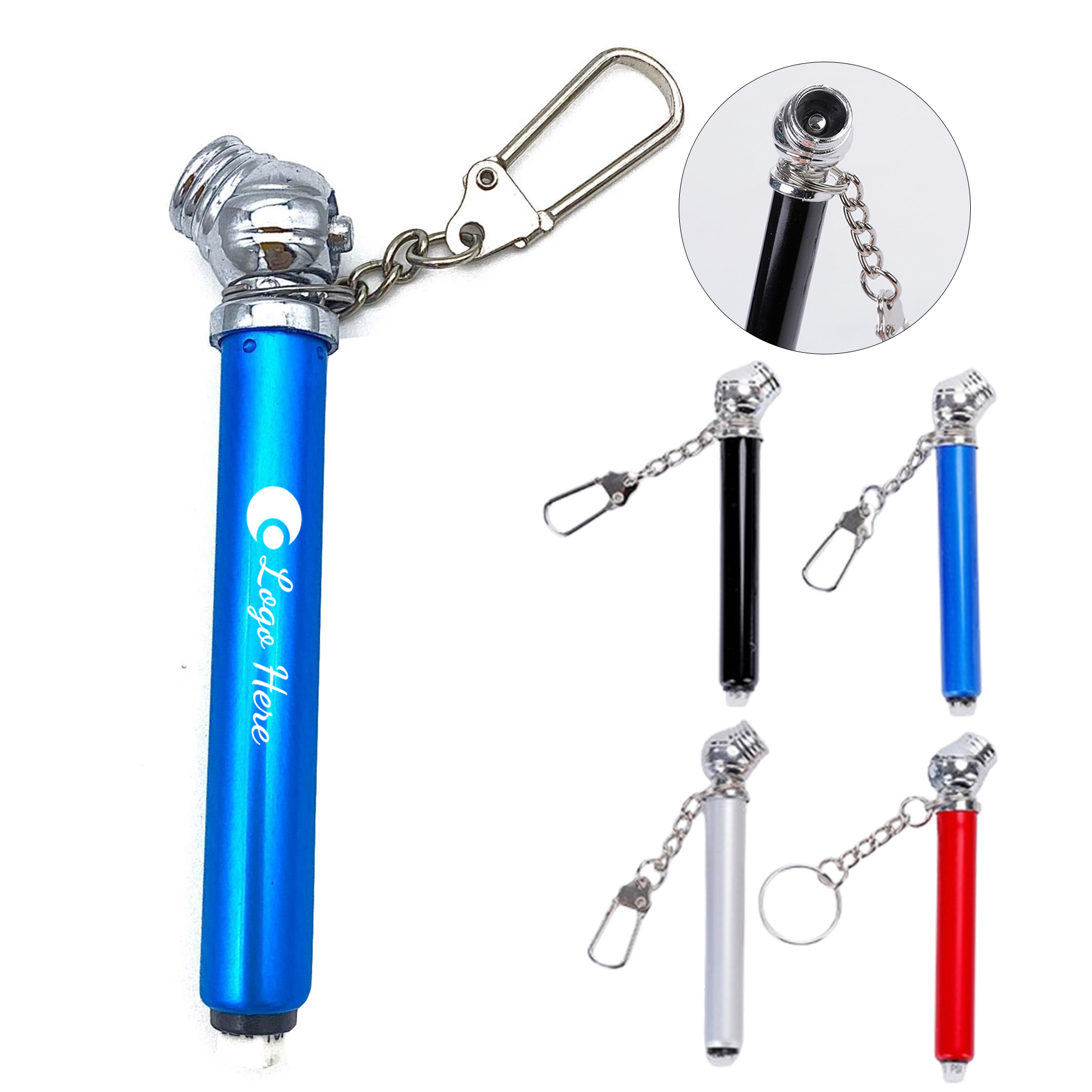 Personalized Mini Aluminum Tire Gauge Keychain 3