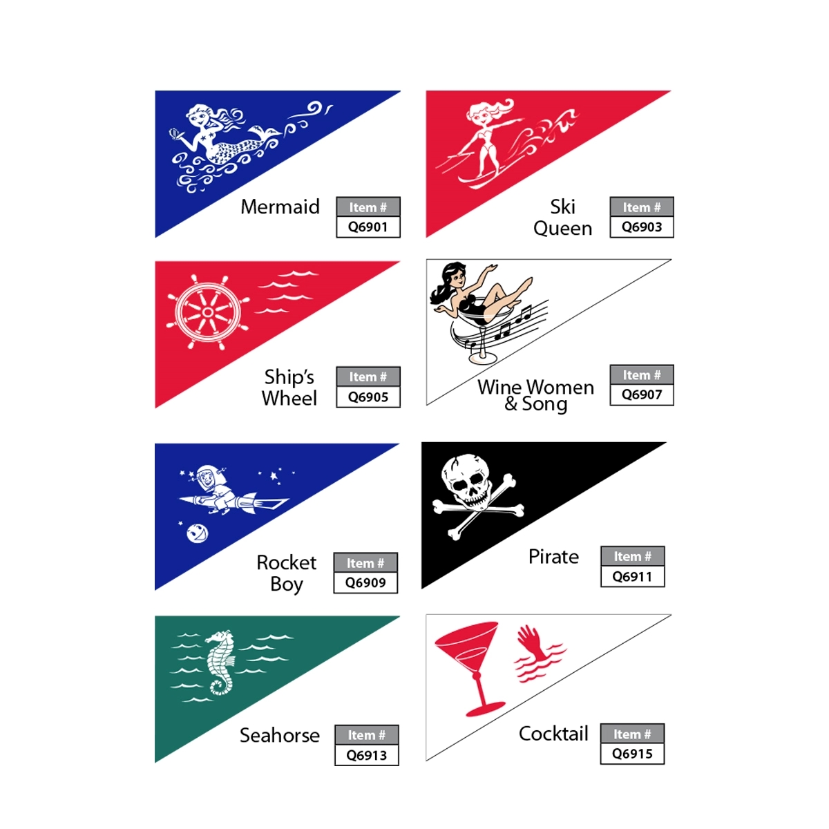 10" x 15" Bow Pennants 5