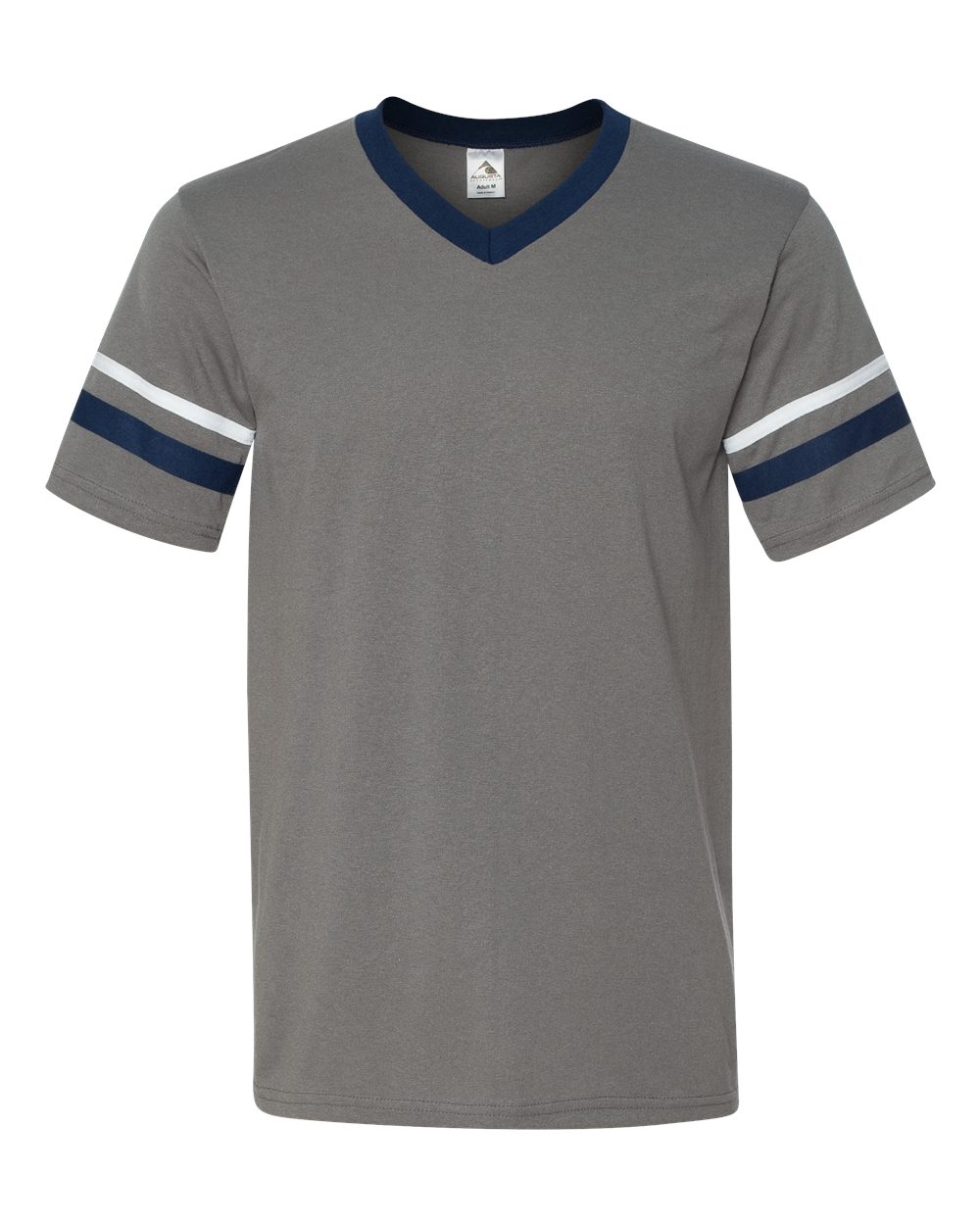 V-Neck Jersey with Striped Sleeves - 360 45