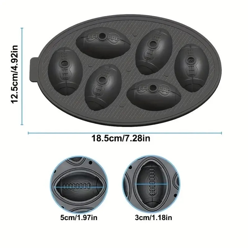 6-Football Ice Molds 2