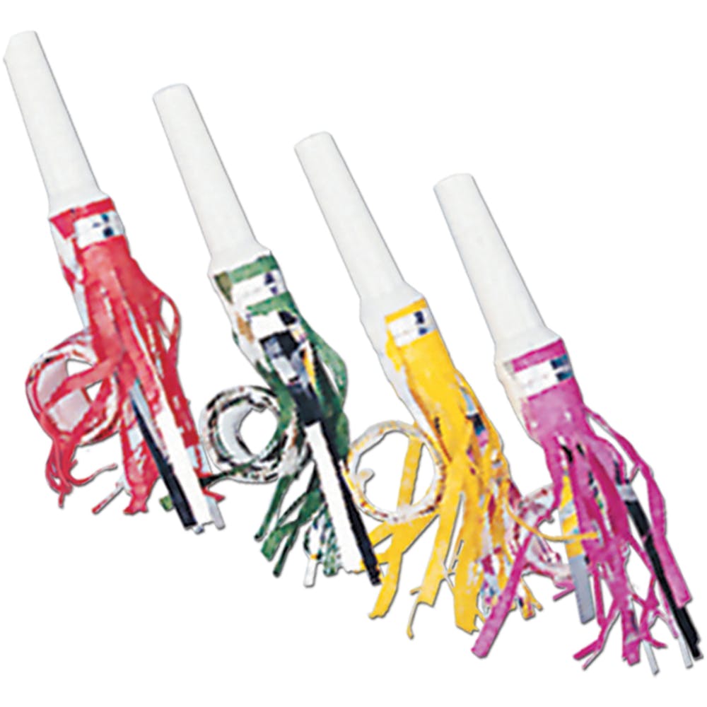 Fringed Party Blowouts - Assorted 16" 2