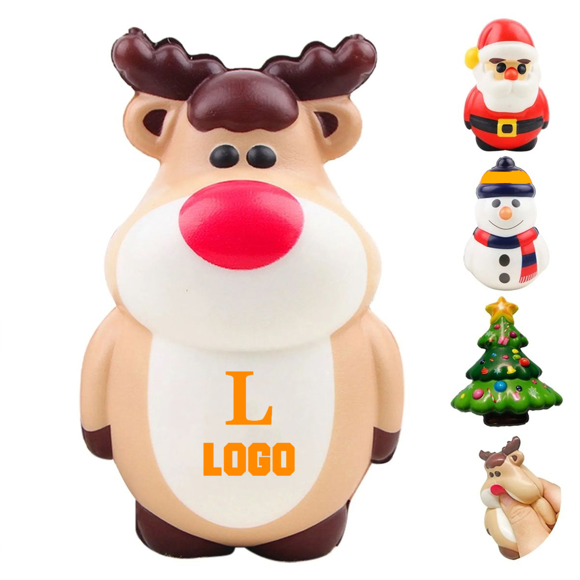 Christmas-Themed Stress Relief Foam Toys Fun & Relaxing 4