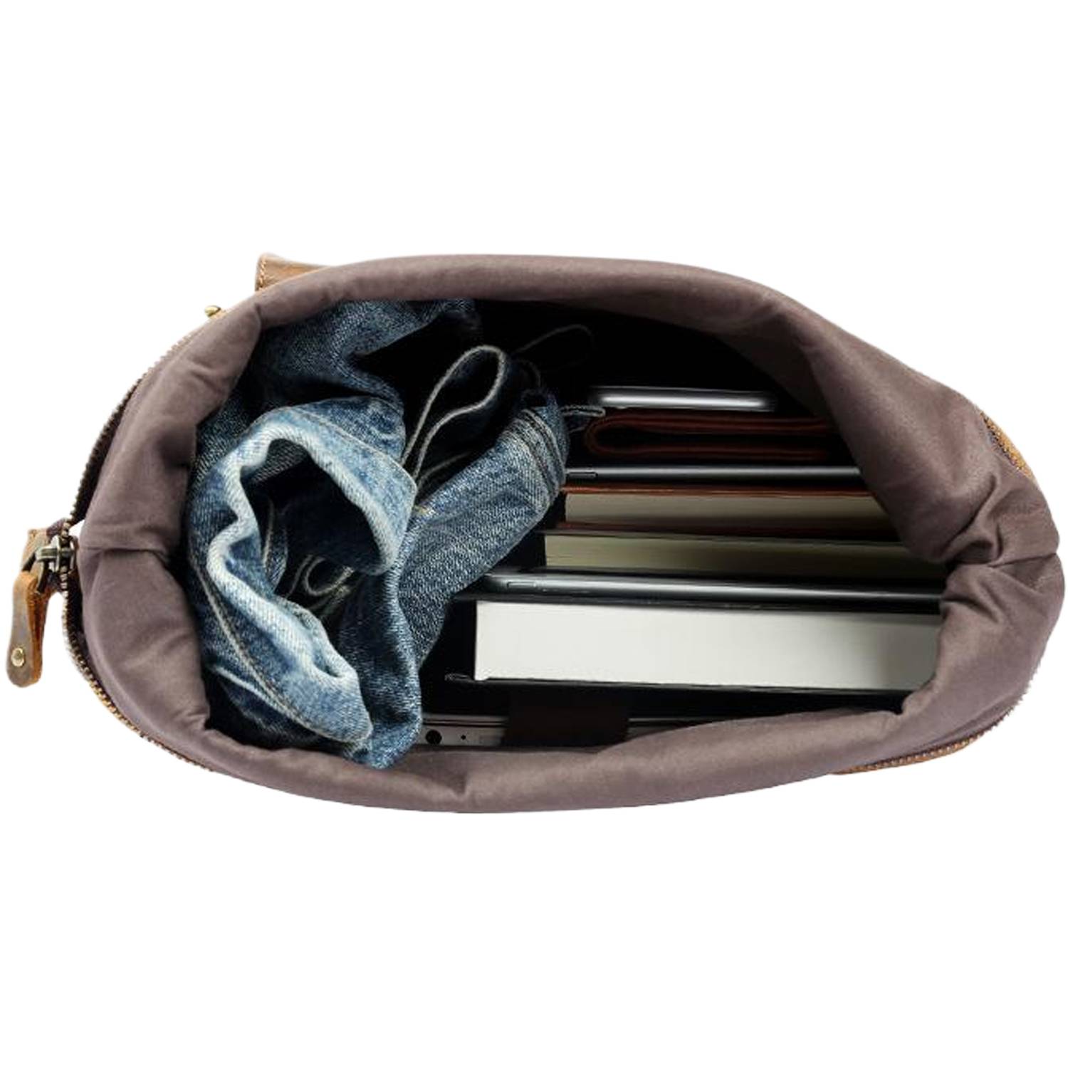 Retro Genuine Leather Large Capacity Travel Backpack 8