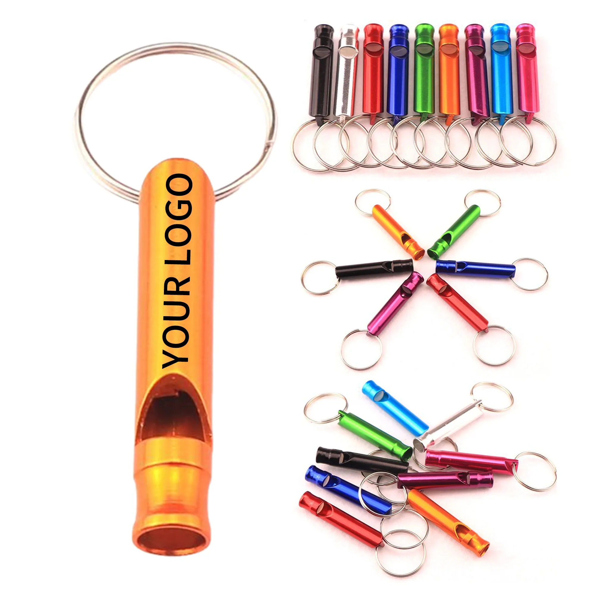 Outdoor Aluminum Whistle Key Chain 11