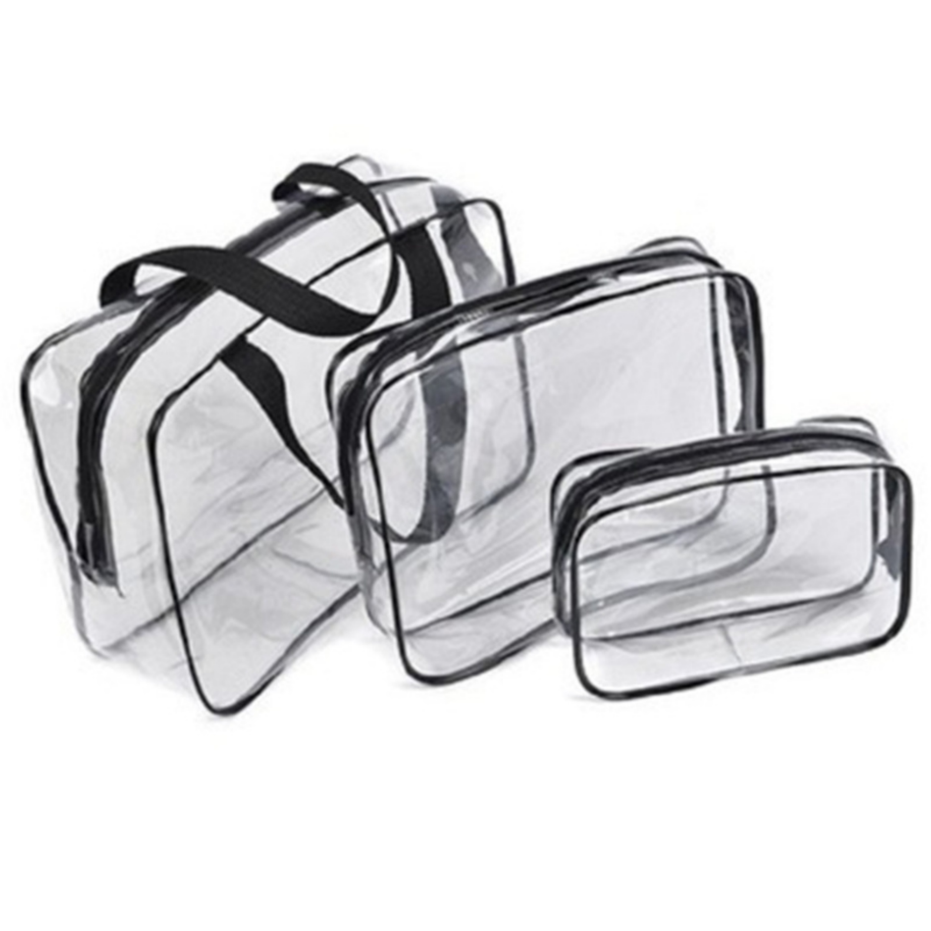 3PCS Transparent PVC Toiletry Bag 4