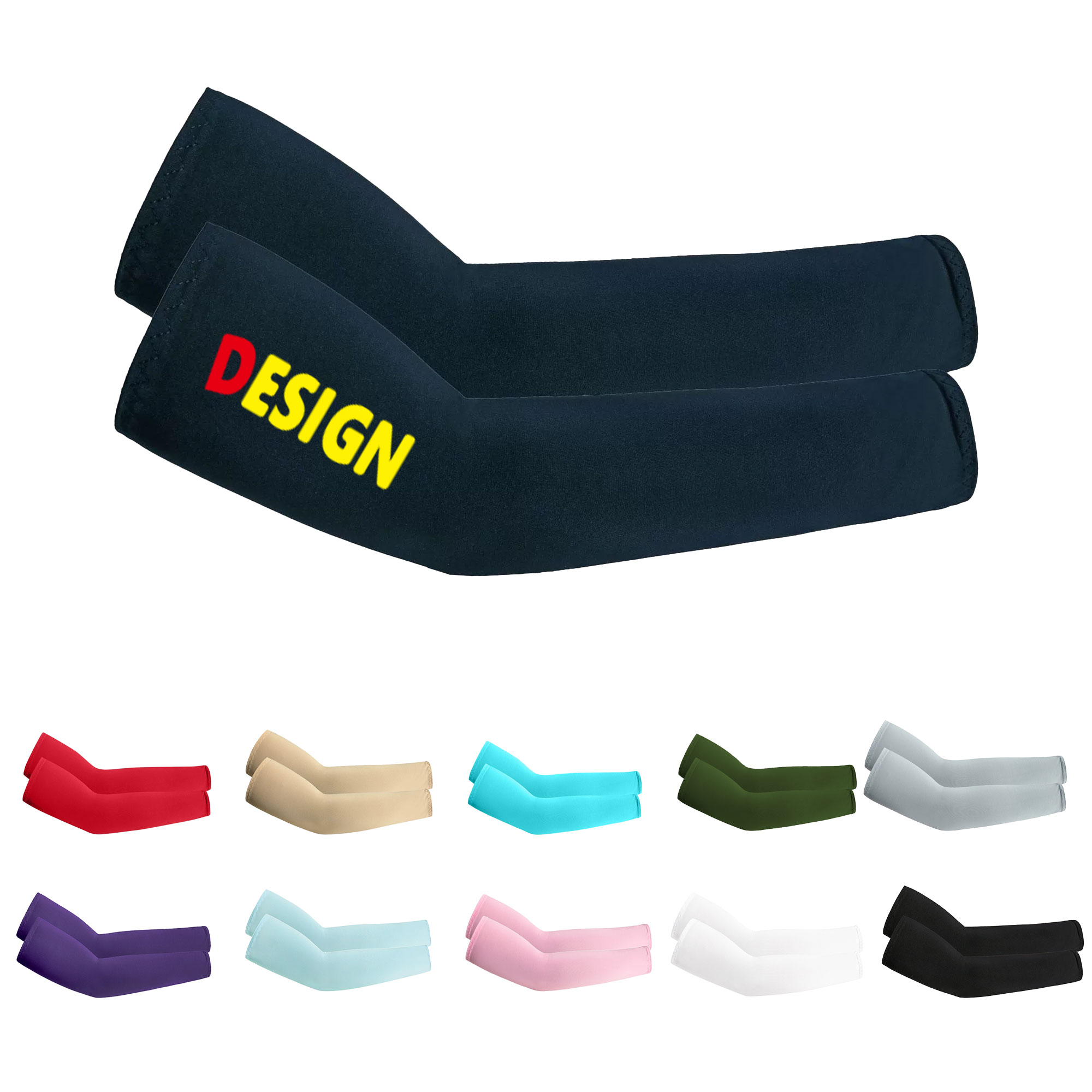 Custom Logo Cooling UV Protection Arm Sleeves 2