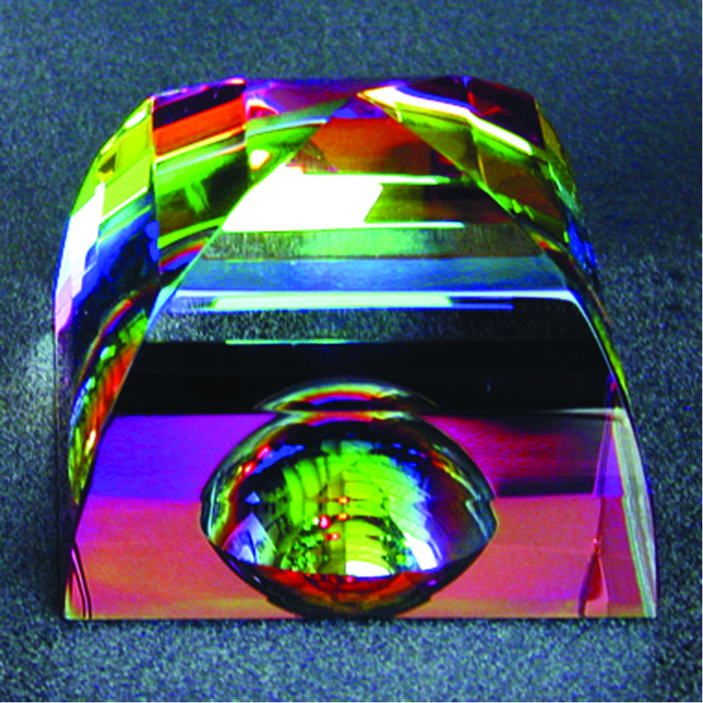 Crystal Rainbow Mystic Pyramid w/ Dome - Small 2