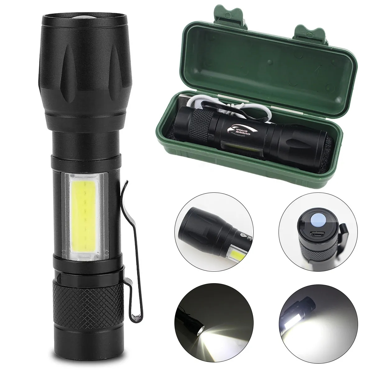 High Lumen LED Handheld Light Portable Tactical Flashlight 2
