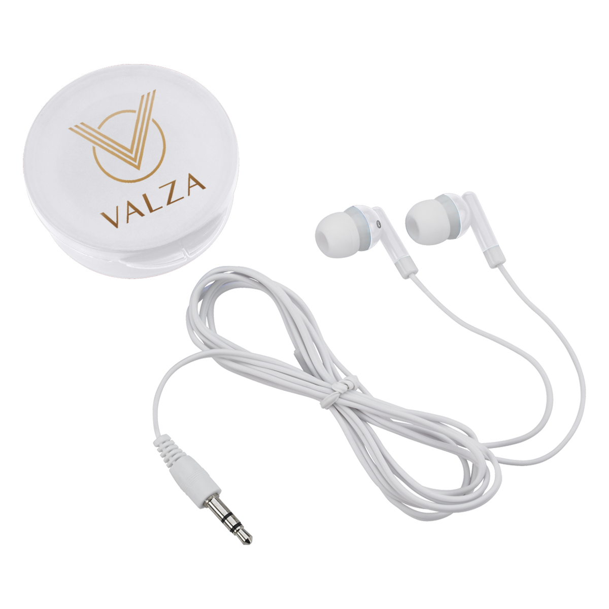 Earbuds In Round Plastic Case 18
