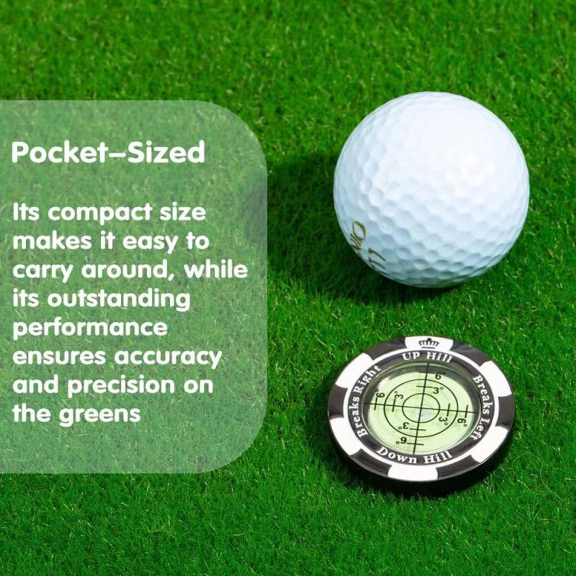 Magnetic Golf Ball Marker with High Precision Green Reading 2
