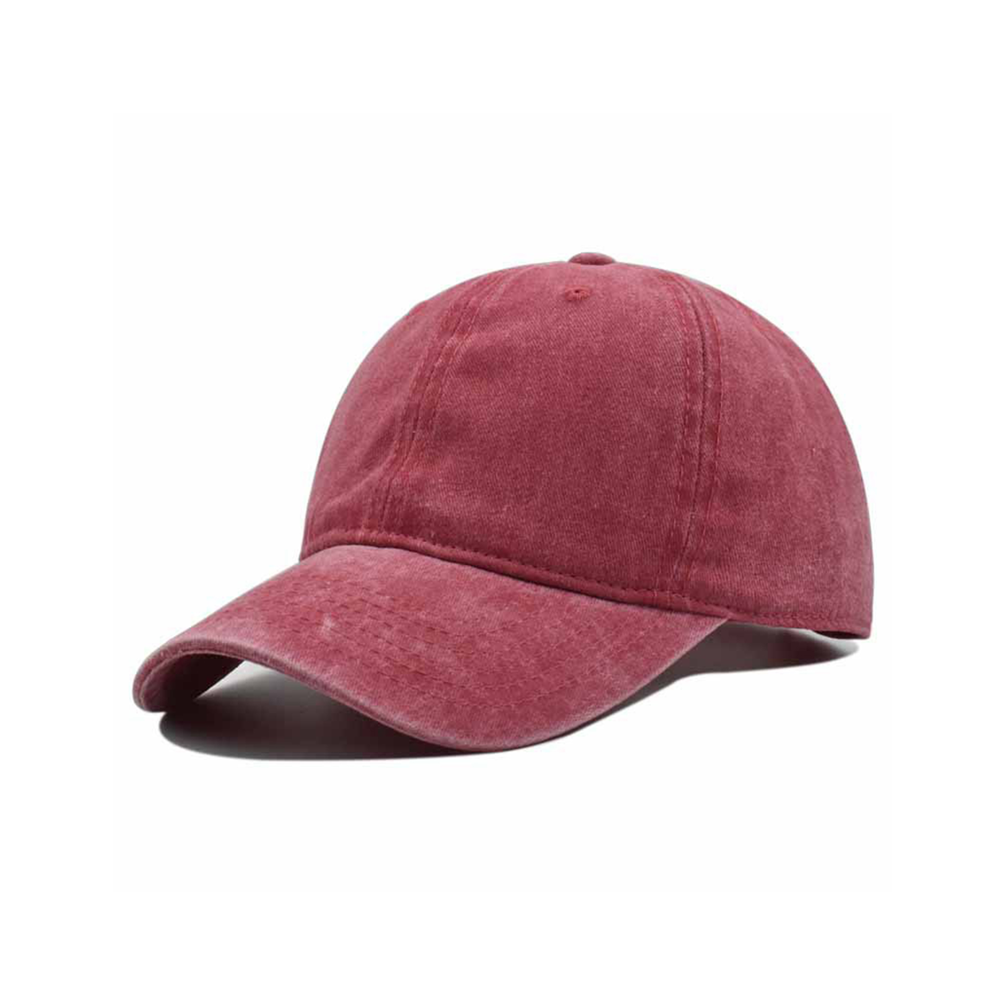 Washed Cotton Baseball Cap Low Profile Adjustable 7