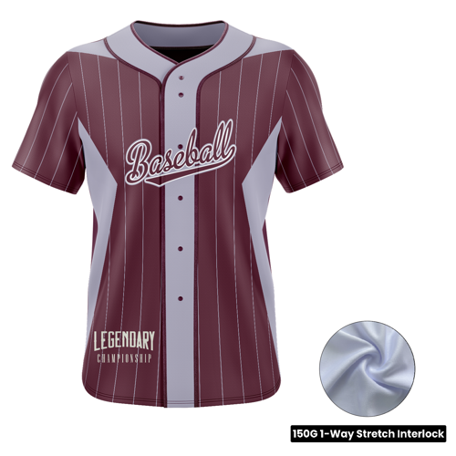 Men's and Kids' Sublimation Full-Button Baseball Jersey - 5