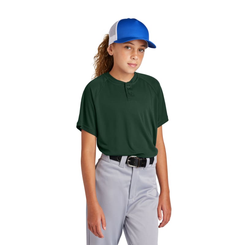 Sport-Tek Youth PosiCharge Competitor 2-Button Henley 12