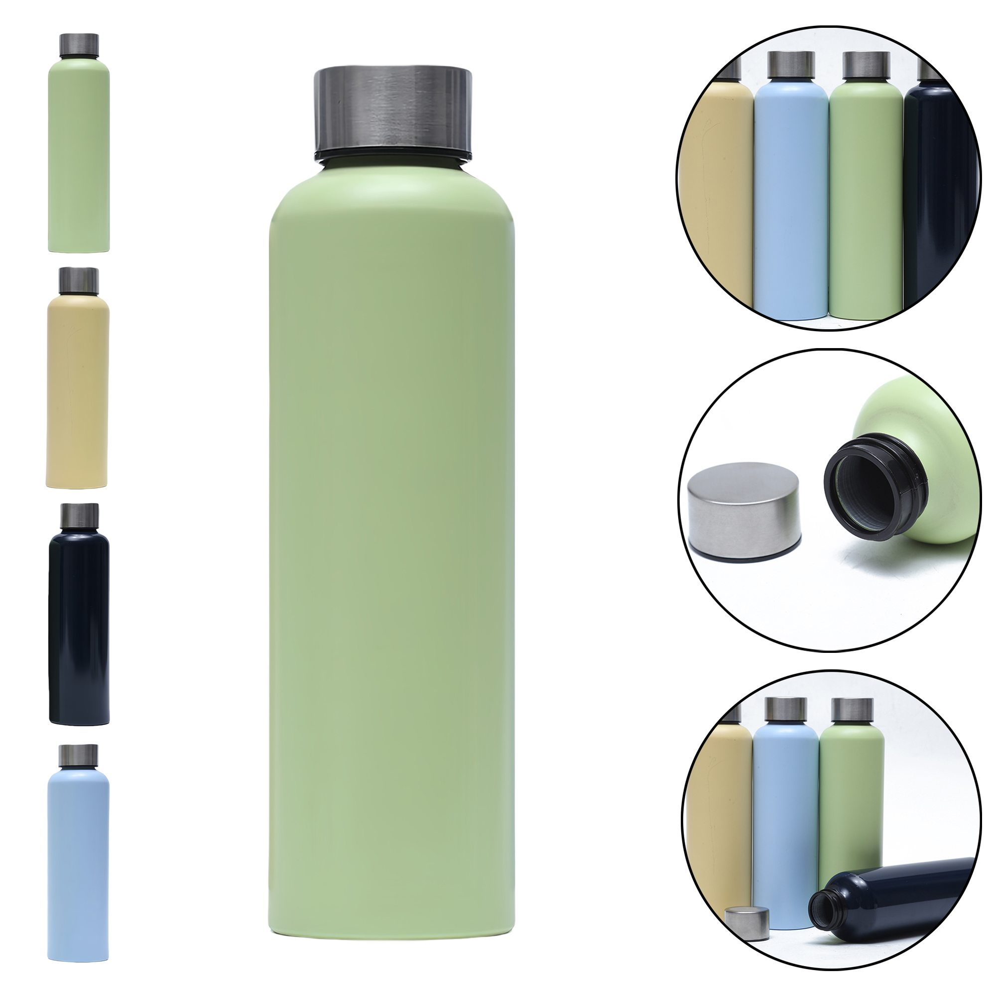 600ml Large Capacity Aluminum Water Bottle for Cycling, custom water bottle with logo imprint 3