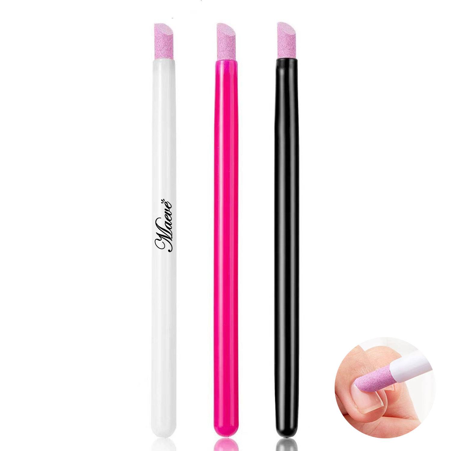 5pcs Quartz Stone Scrub Pen Cuticle Remover Nail File