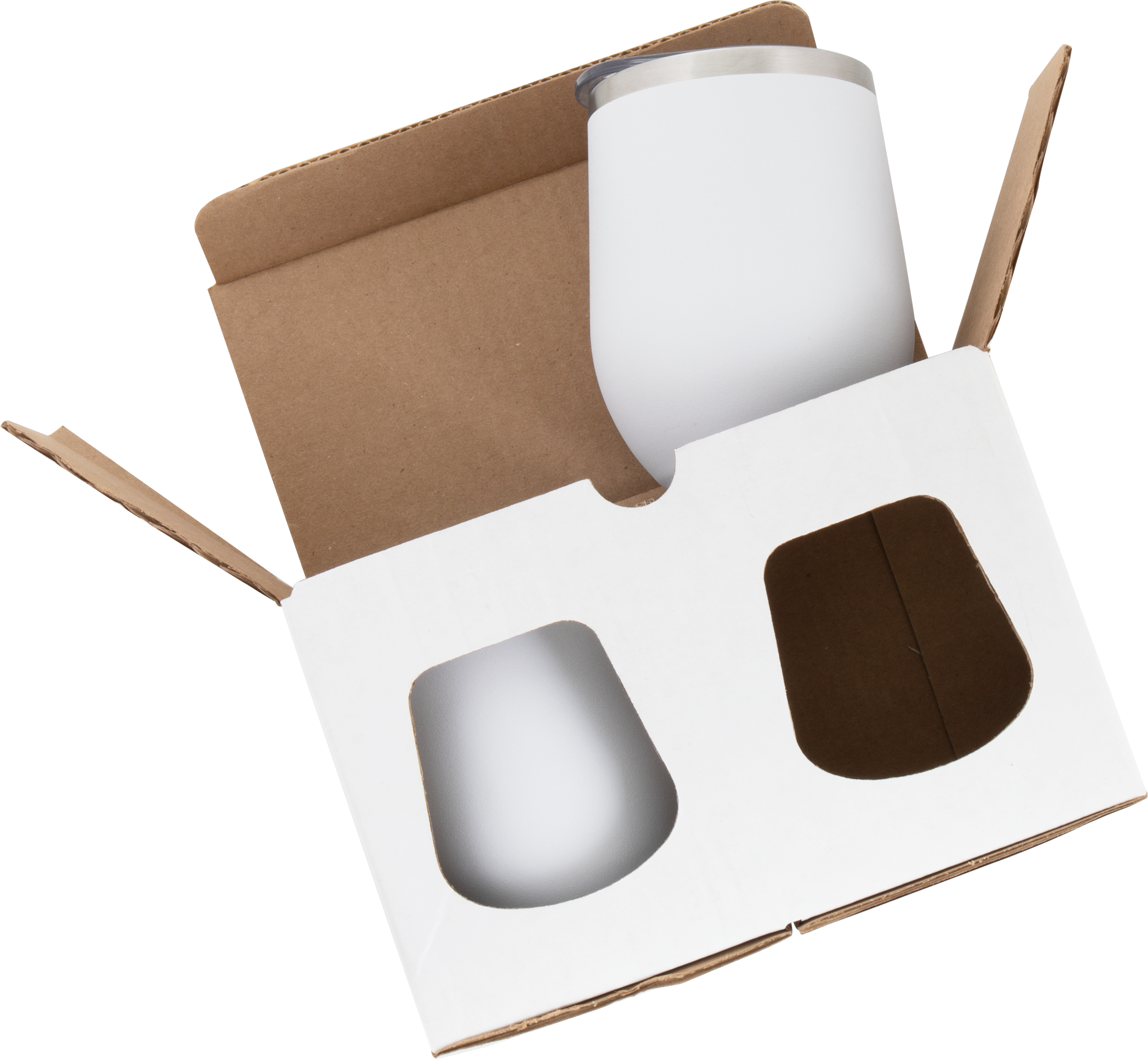 2 pack white box stemless