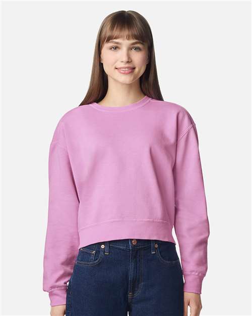 Women's Garment-Dyed Mid-Length Crewneck Sweatshirt - 1566L 17