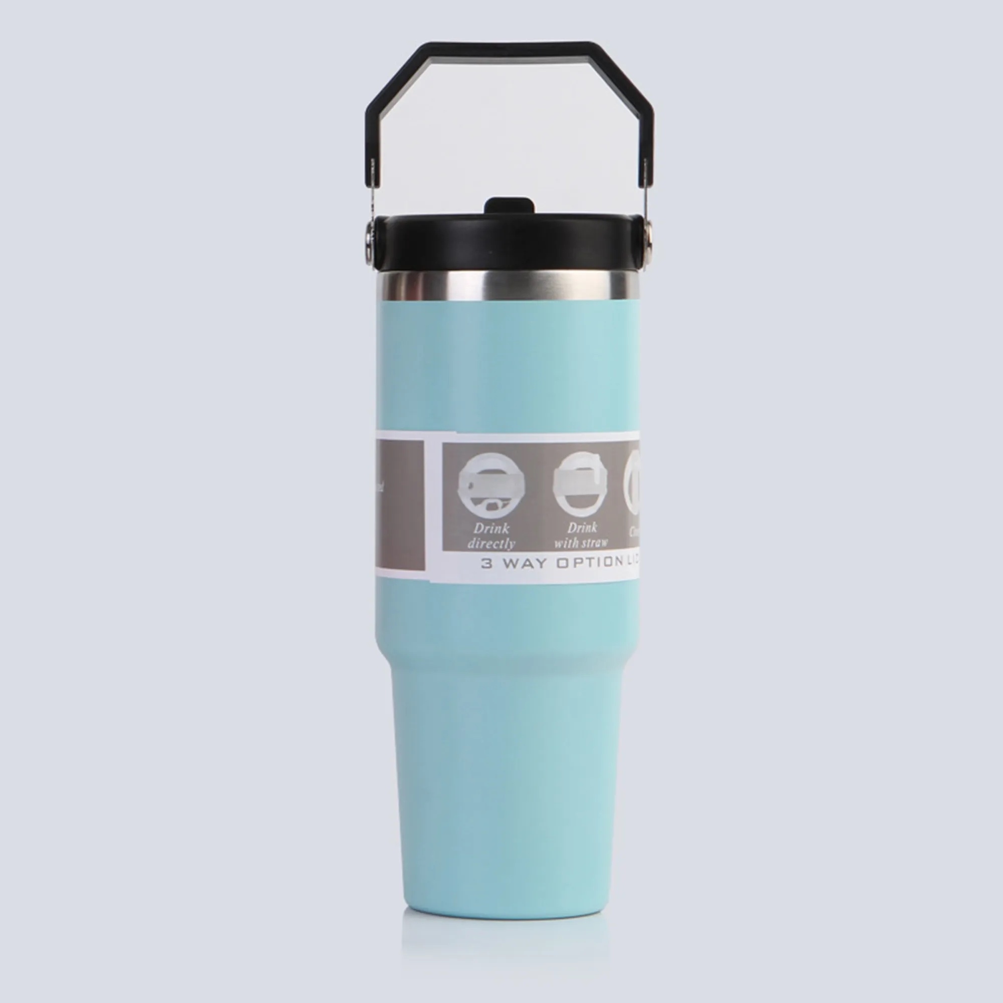 Stainless Steel Car Cup Ice Vacuum Coffee with Straw 20