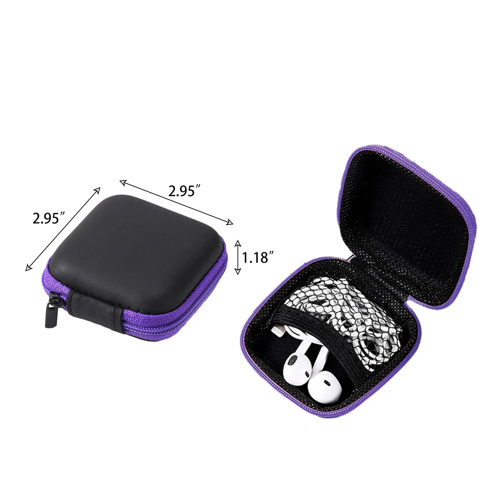 Portable Square Headphone/Data Cable Storage Box 1