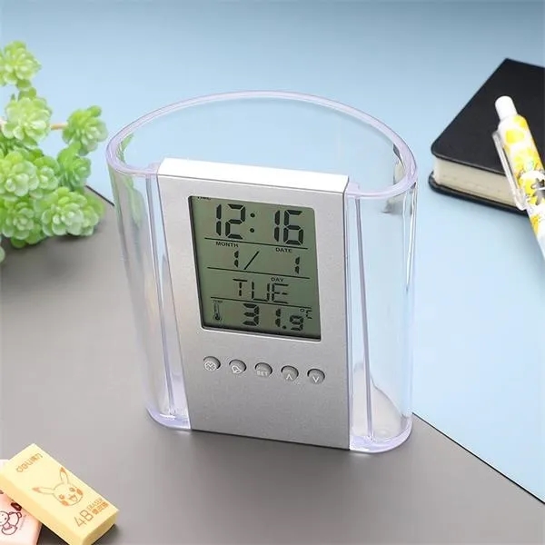 Pen Holder with Watch Calendar 2