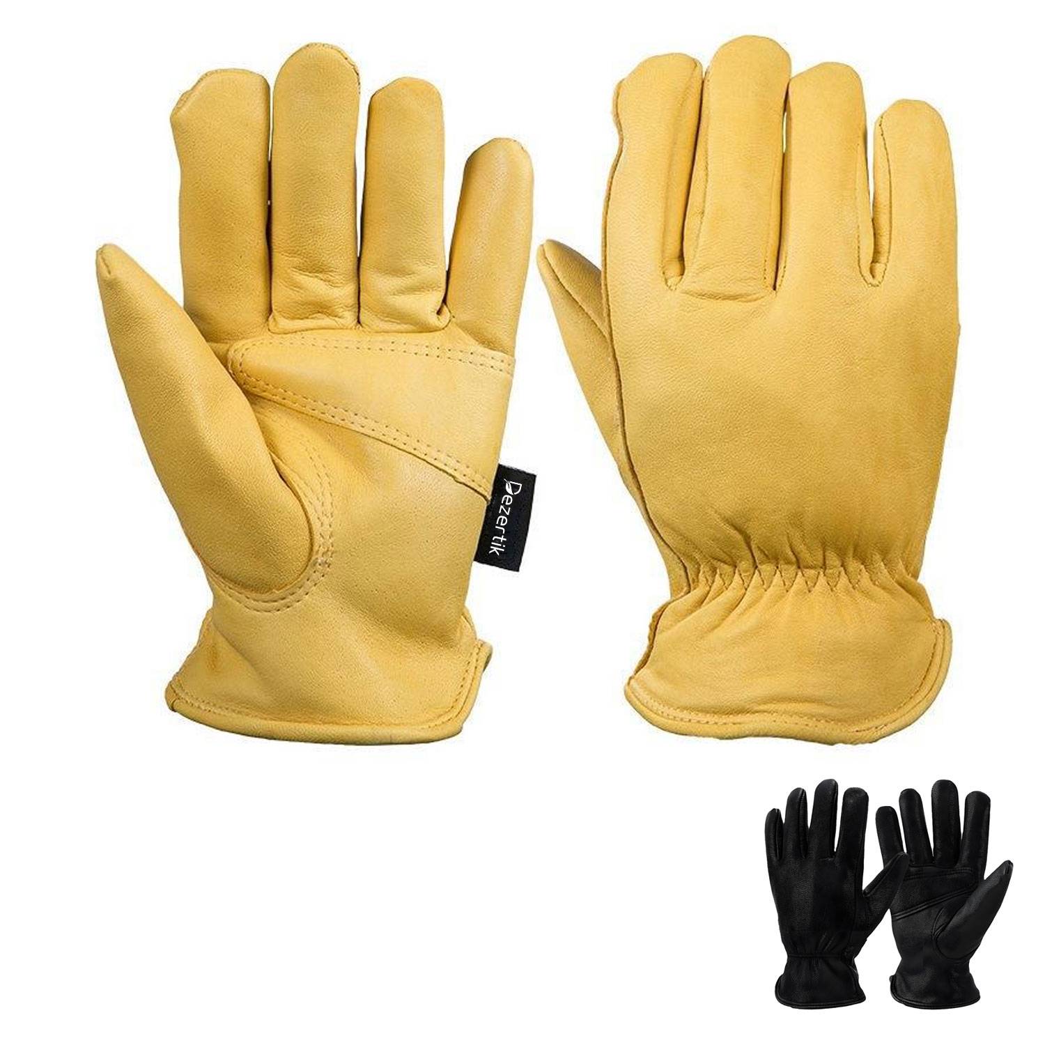 Retro Sheepskin Insulated Cotton Men's Cold-Proof Gloves 2