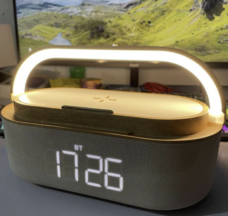 Bluetooth Speaker Alarm Clock Wireless Charger 3
