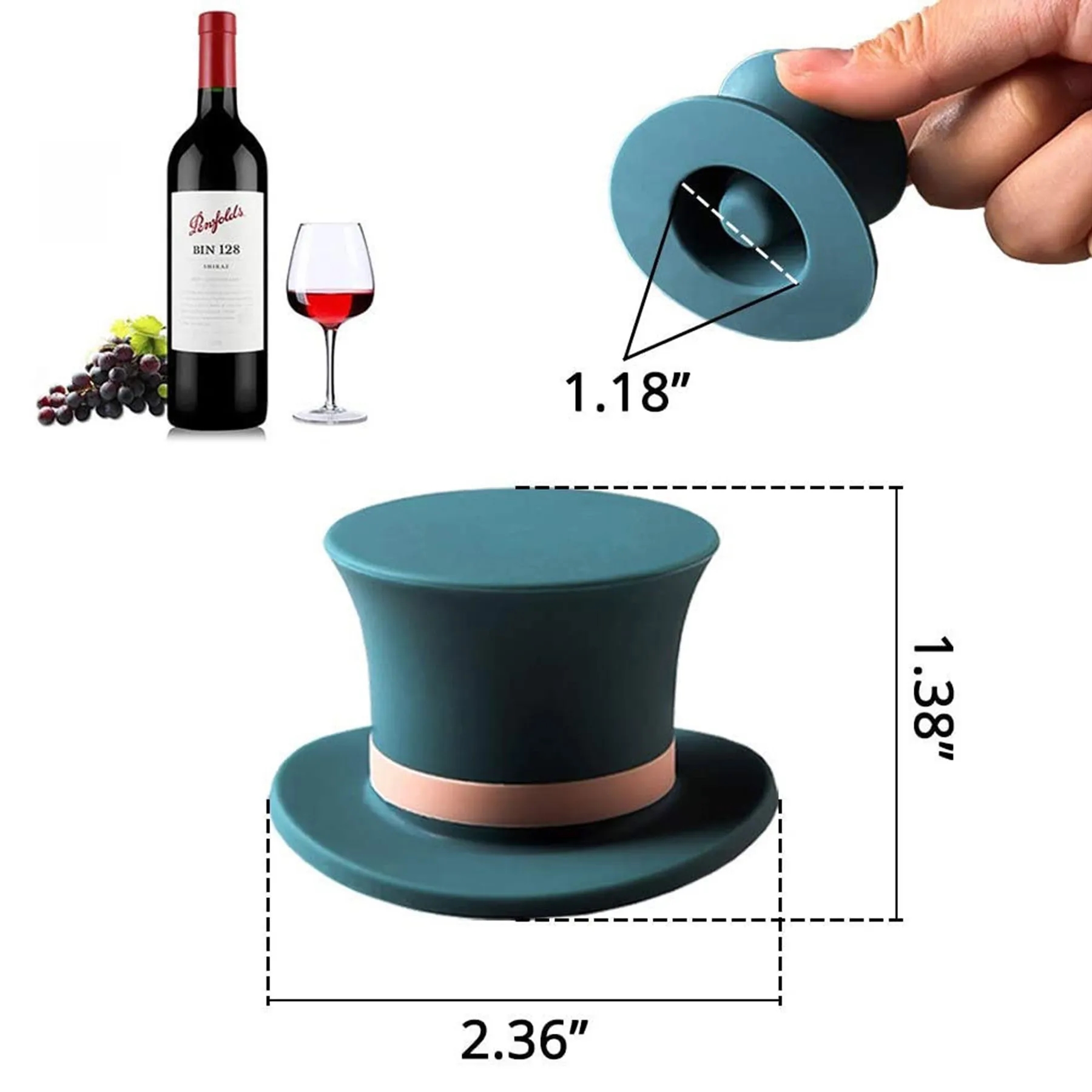 Silicone Magic Hat Wine Bottle Stopper 3