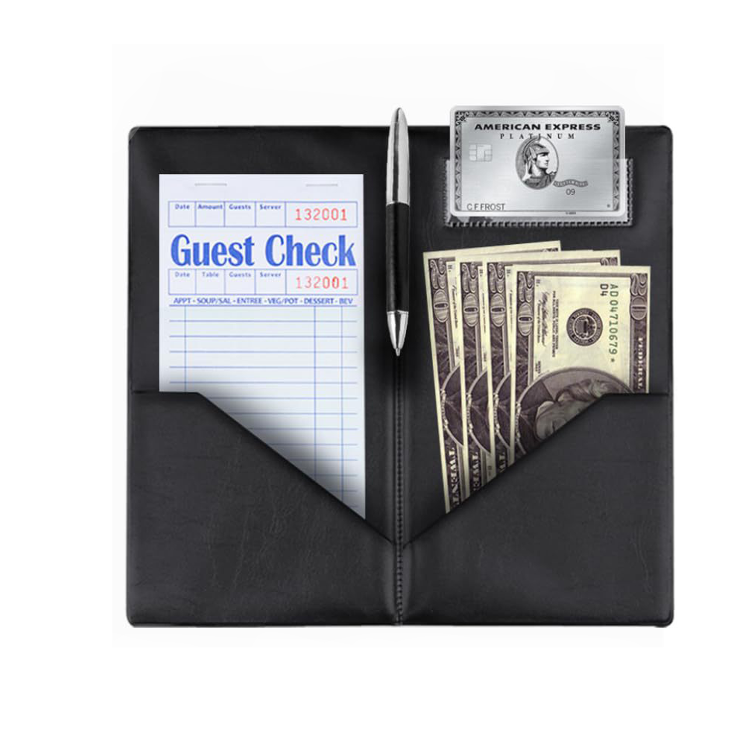 Durable High-End Restaurant Pu Leather Menu Holder 4
