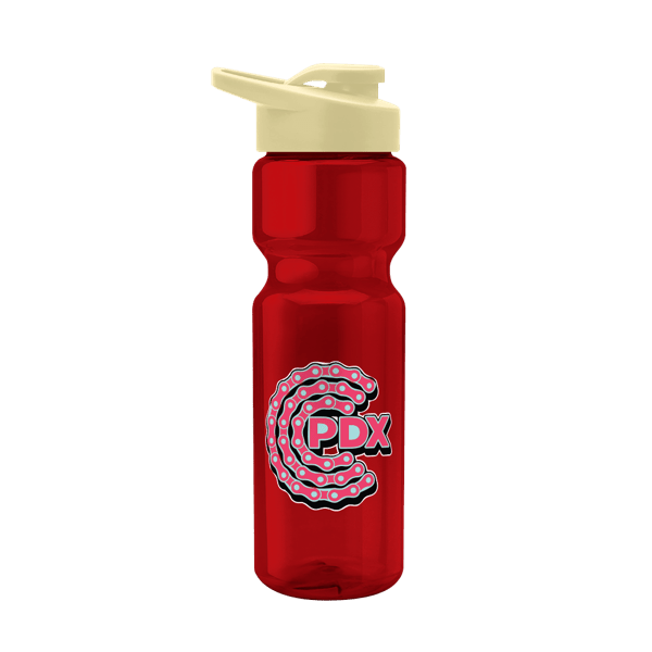 Blazer 28oz Transparent Bike Bottle w/Drink-thru Lid 444
