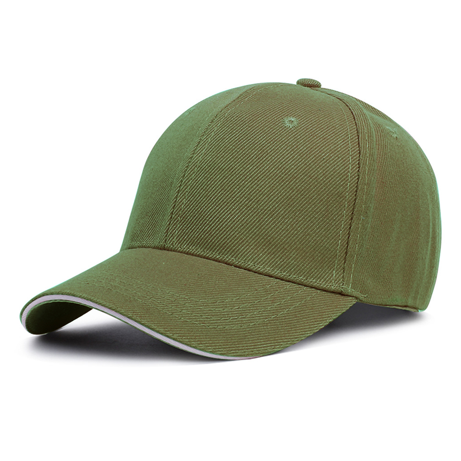 Stock Solid Color Poly Twill 6-Panel Baseball Cap w/