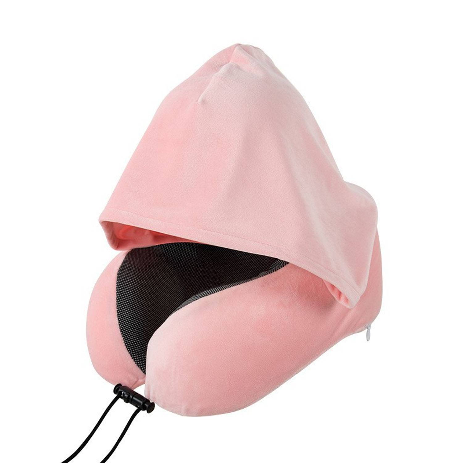 Hooded Memory Foam U Shaped Travel Neck Pillow 7