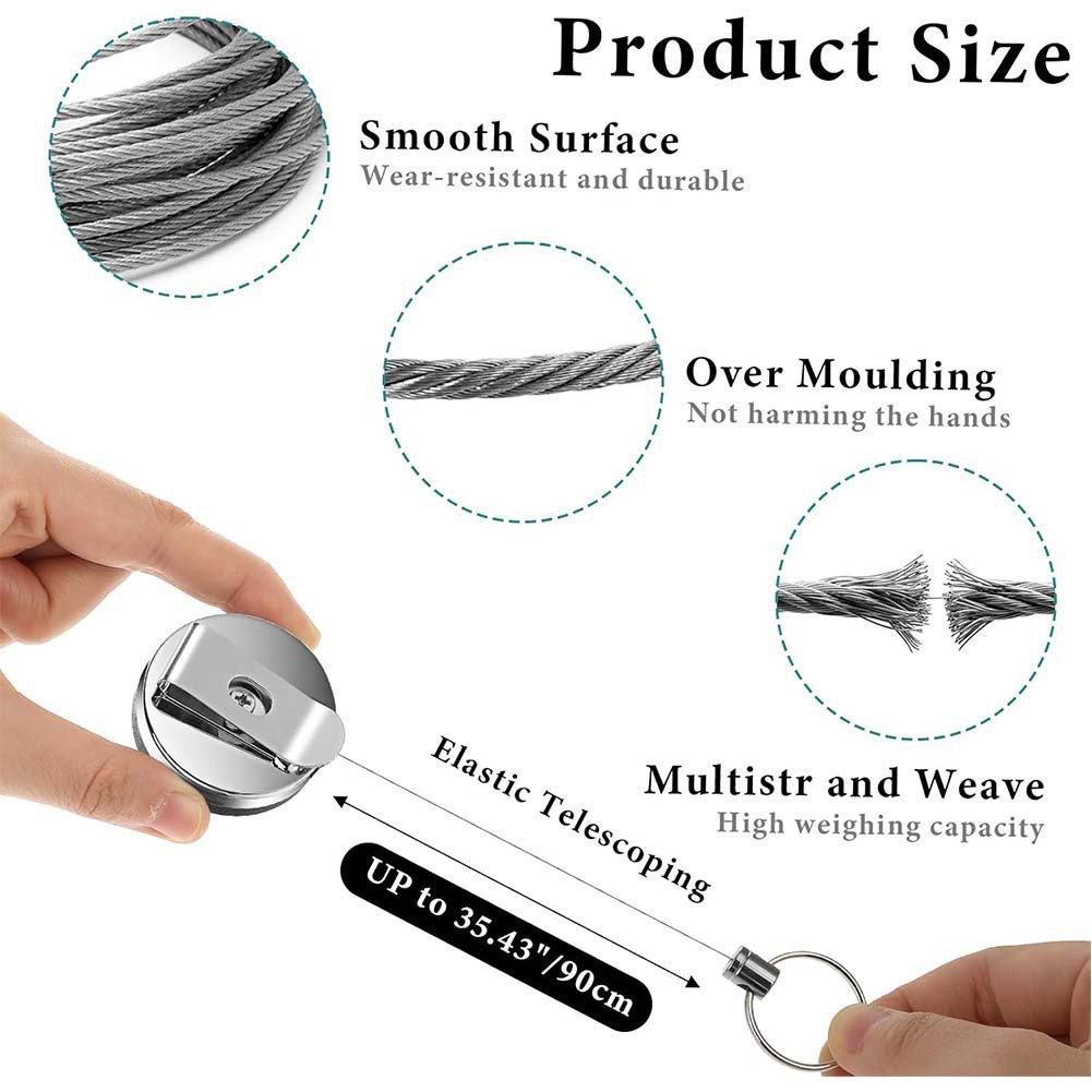 Retractable Keychain with Pen Holder 4