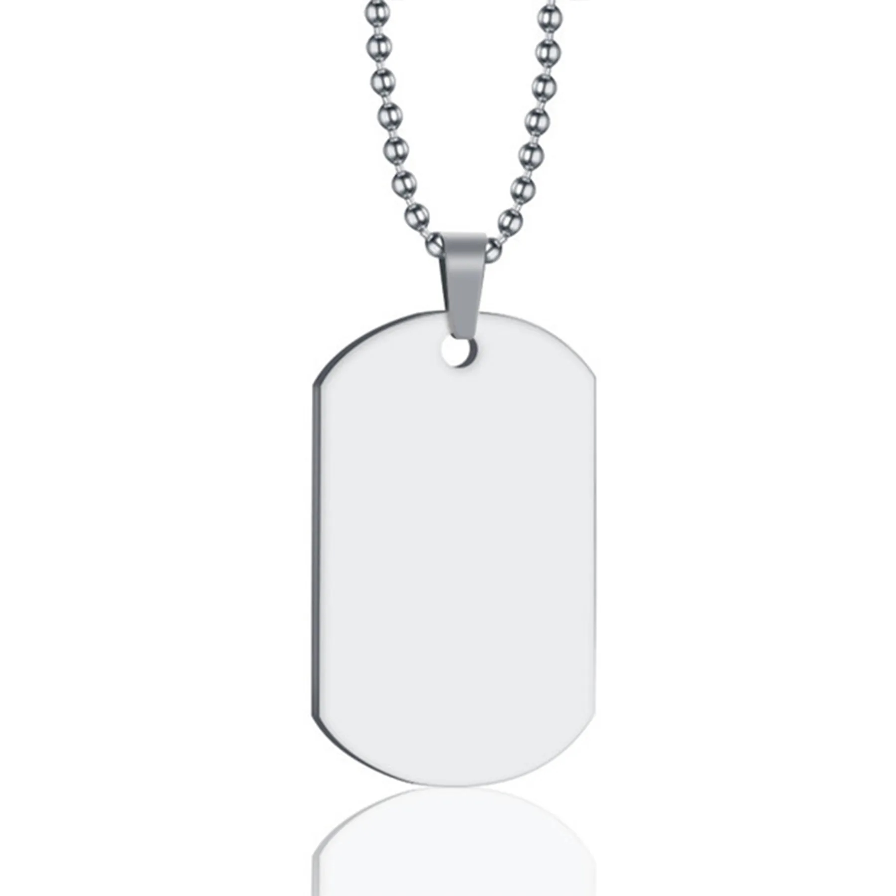 Stainless Steel Dog Tag Pendant Necklace 1