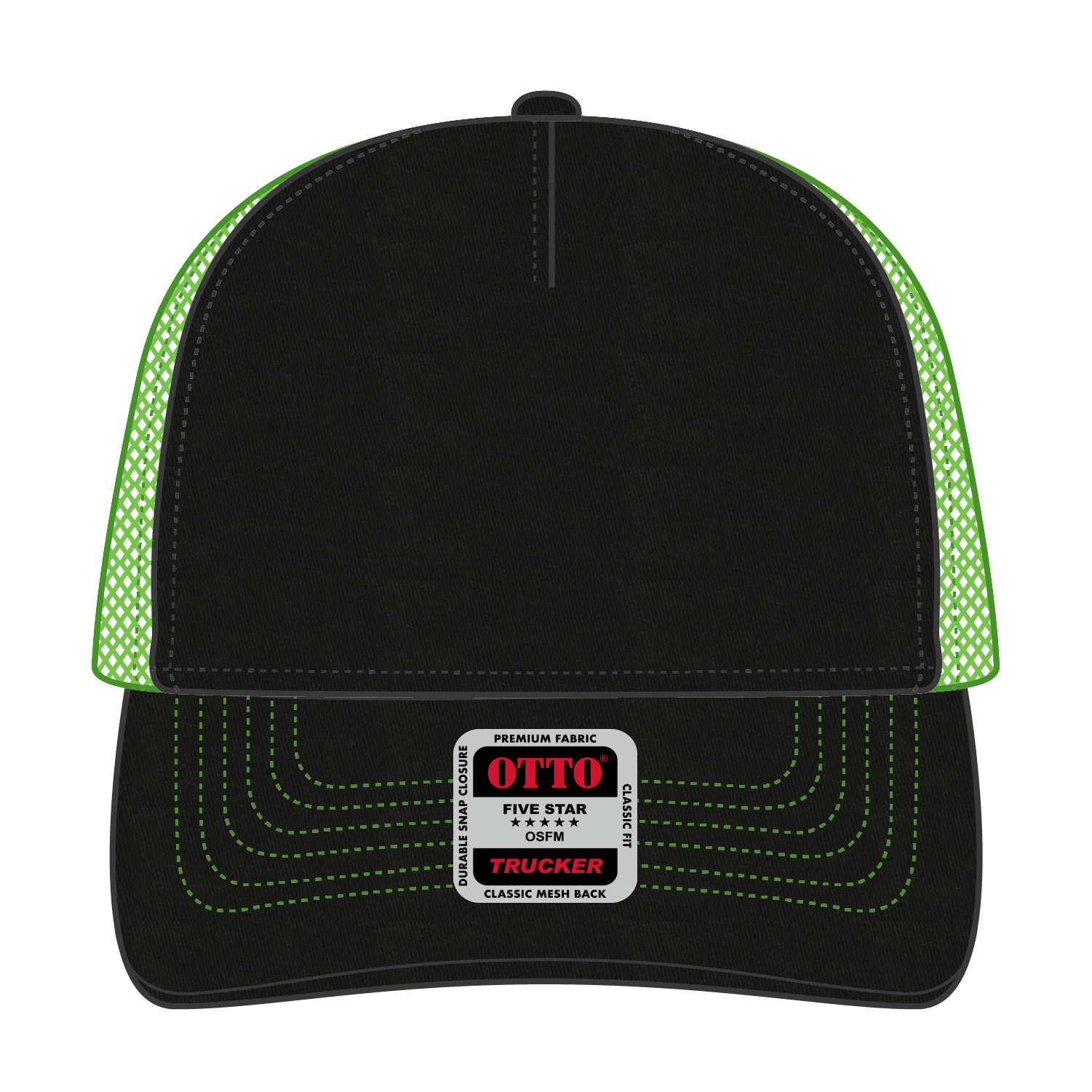 OTTO CAP® 5 Panel Low Profile Mesh Back Trucker Hat 11
