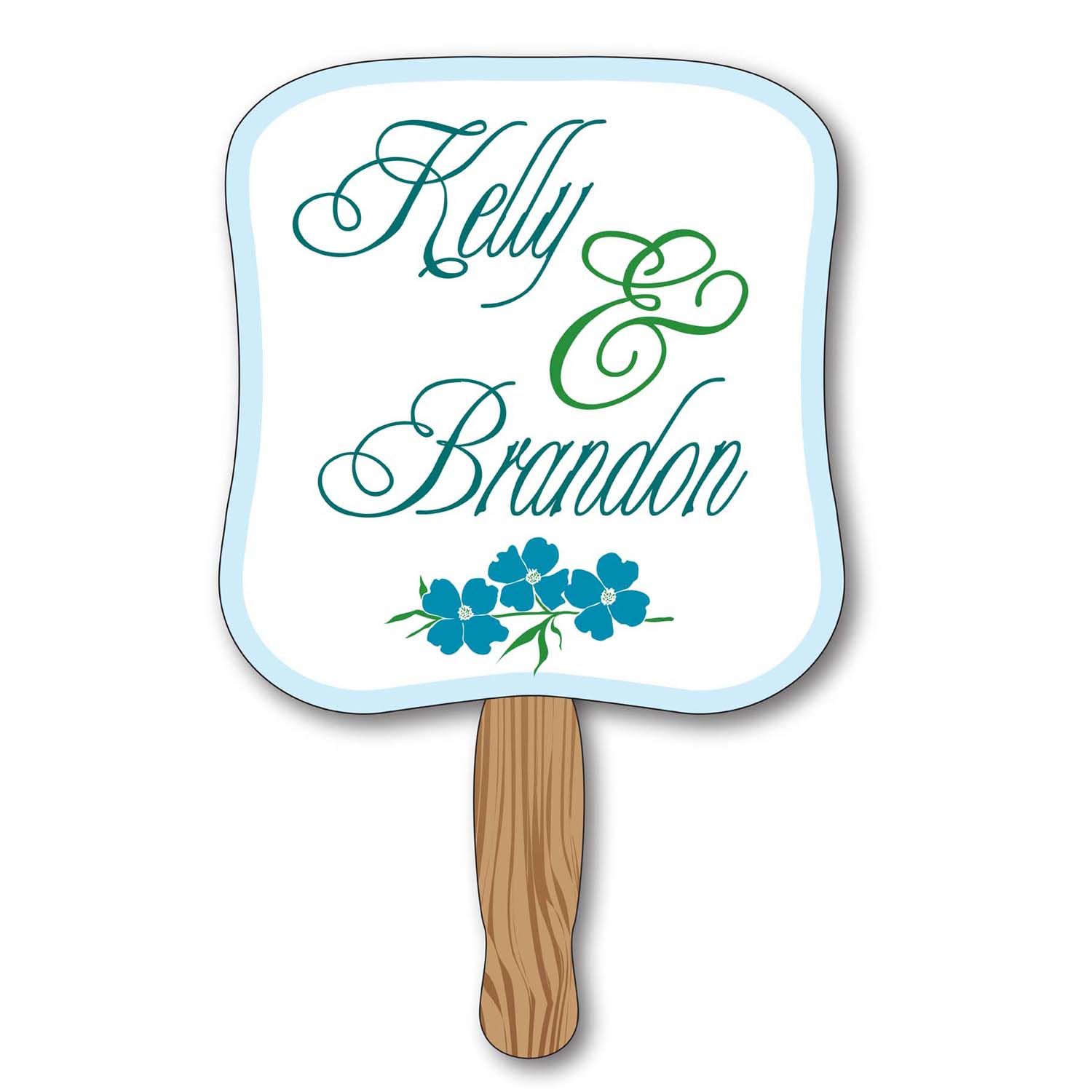 Rectangle Hand Held Paper Fan