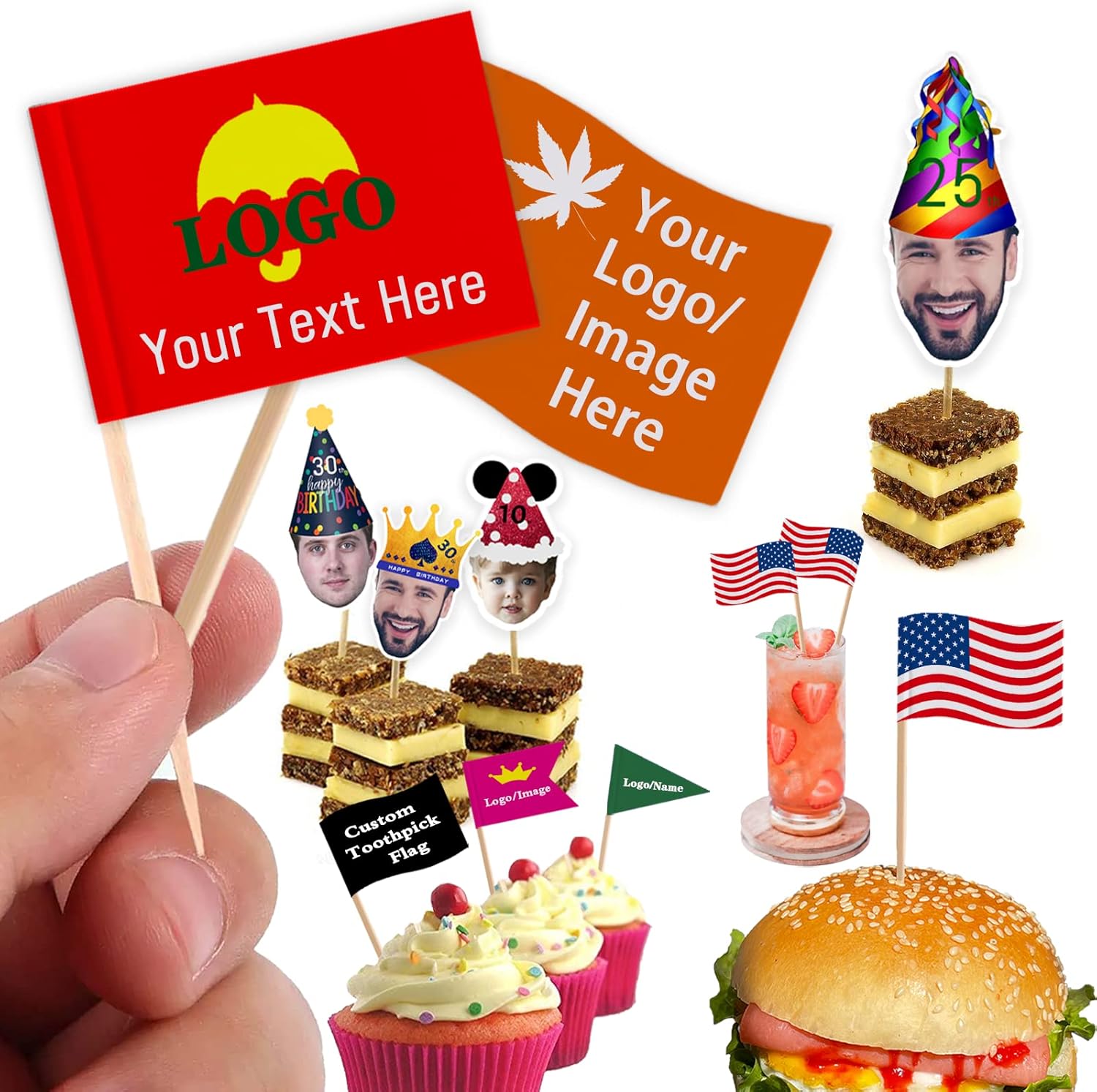 Custom Toothpick Flags with Party Decoration Food Labeling 2