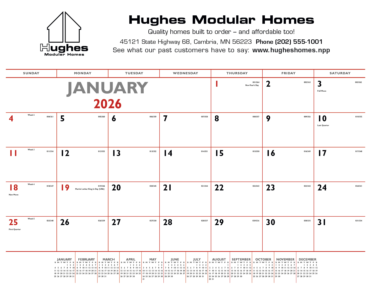 Triumph® Calendars Red & Black Desk Pad 1