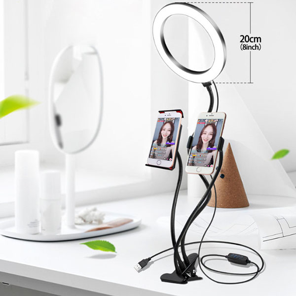 3-in-1 Live Stream Led Light Selfie Ring Cell Phone Holder 6